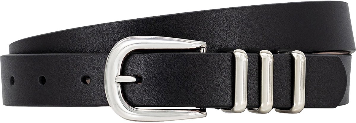 LINDENMANN dames leren riem - zwart
