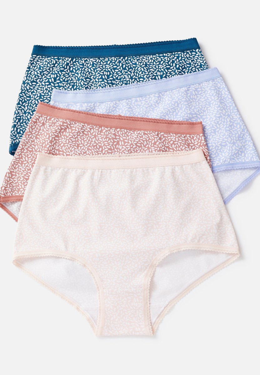 Damart - Set van 4 maxislips gemixt. - Dames - Veelkleurig - S
