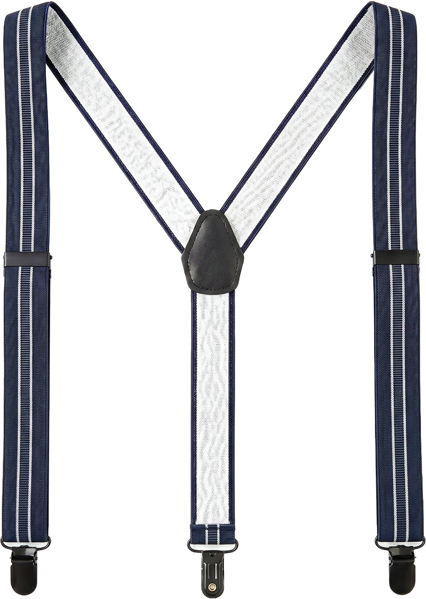 HECHTER heren bretels Y-vorm - blauw gestreept