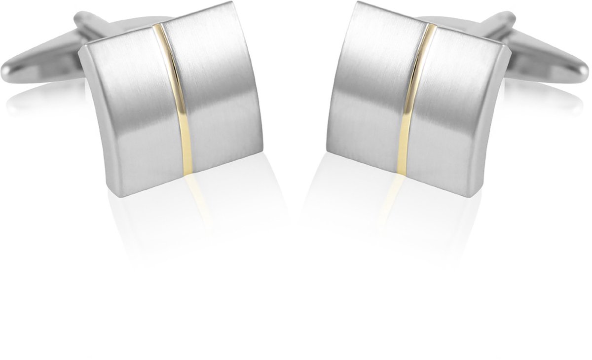 LINDENMANN heren manchetknopen tweekleurig - bicolor