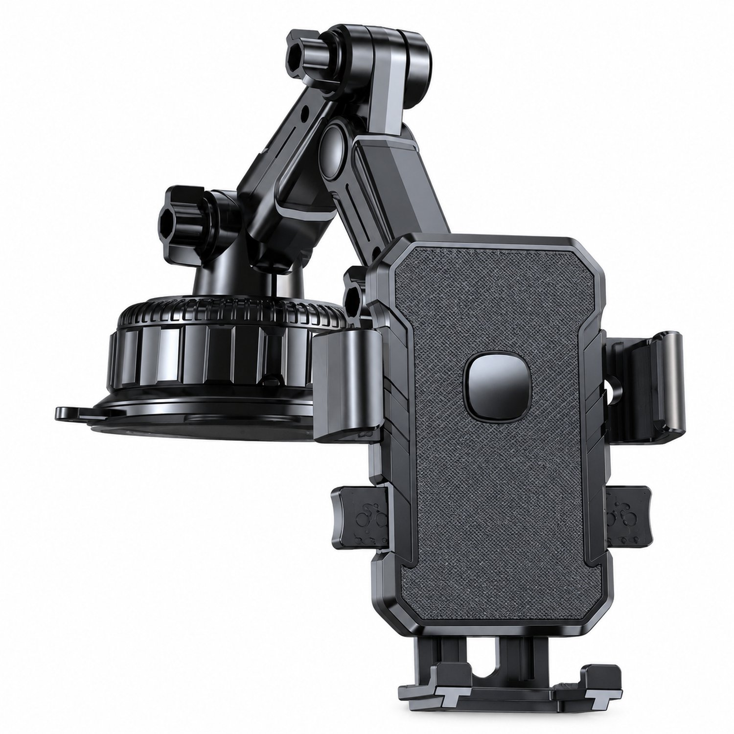 telefoonhouders auto met zuignap en draaibare mechanische arm voor dashboardgebruik in portret en landschapsstand verpakkingsmaat 17 bij 12 bij 9 centimeter