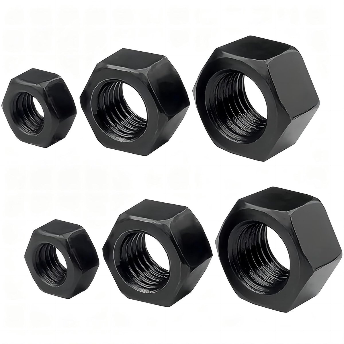 20 Stuks M3 Zwarte Hex Moeren voor Bouw en Industrie, Duurzame Bevestigingsmaterialen en Gereedschap