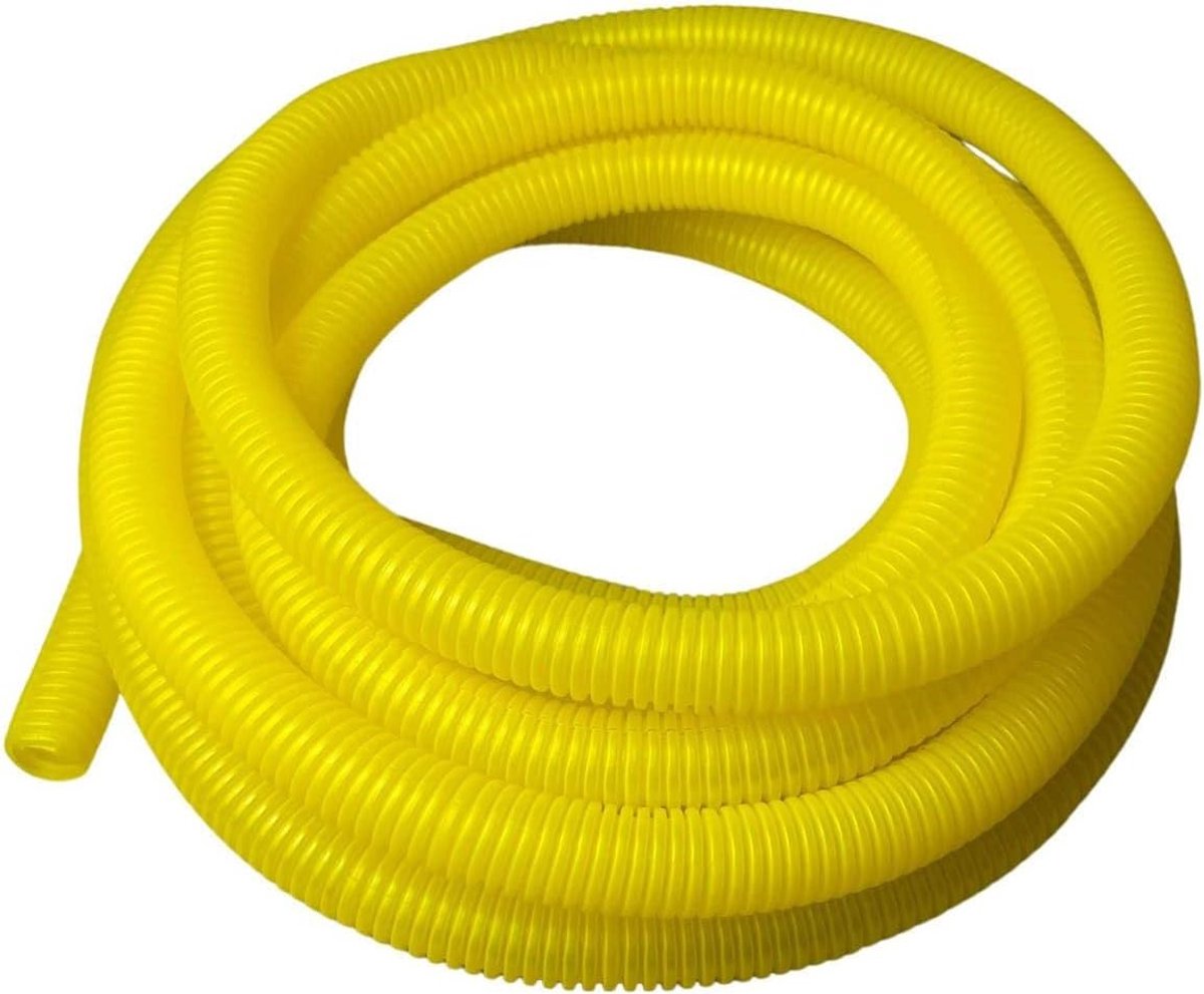 Geel Geribbelde Beschermslang Flexi Buis Split 15mm - 5m
