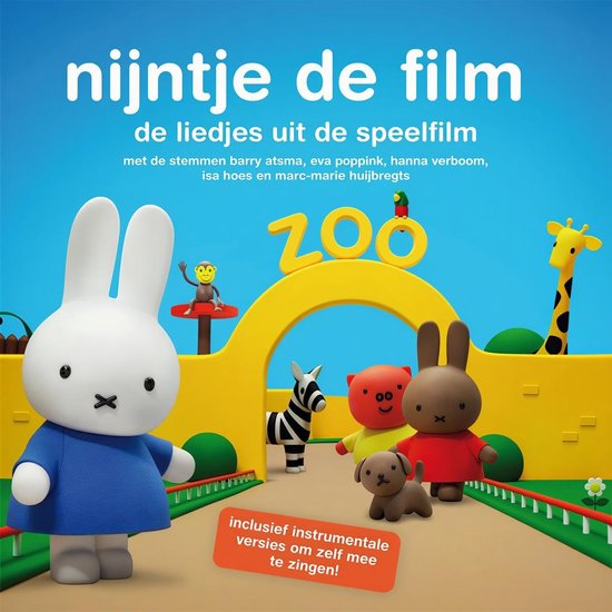 Nijntje de film soundtrack CD met Nijntje en vriendjes bij de ZOO ingang. Inclusief instrumentale versies.