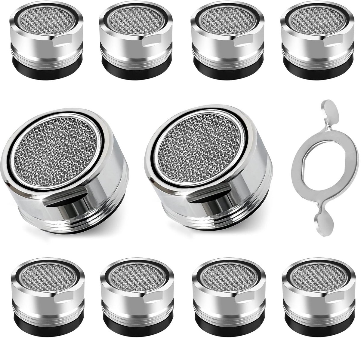 Kraanaerator M24 - set van 10 - waterbesparend inzetstuk - voor keuken en badkamer - ShopVlot