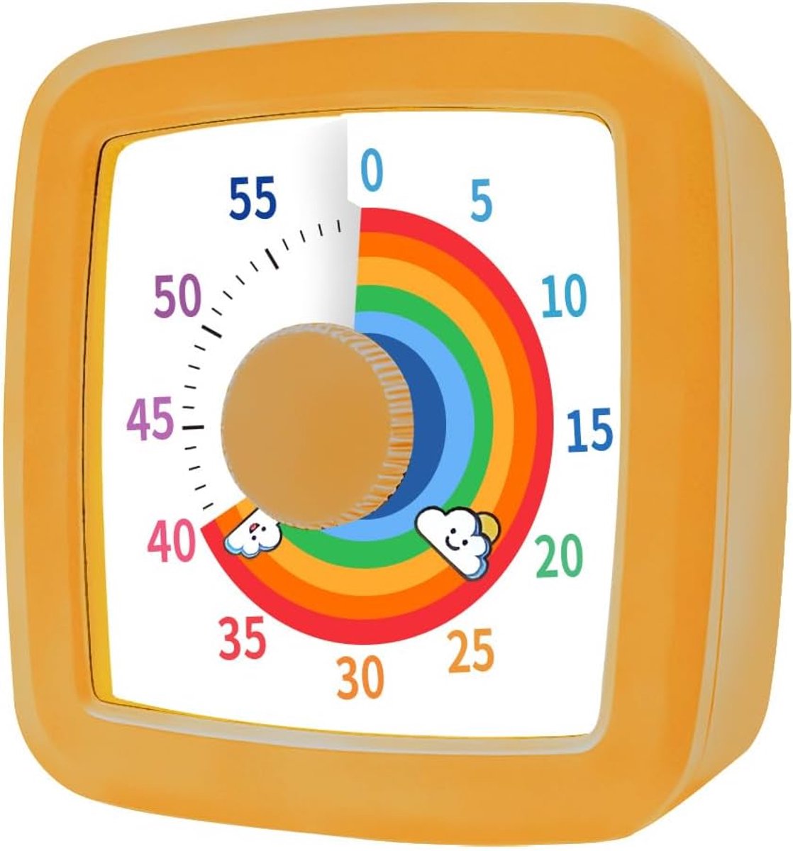 Timer voor kinderen/volwassenen, 60 minuten, regenboog, afteltimer, tijdmanagement, gereedschap, bureau met groot scherm, tijdmanagement-gereedschap voor keuken, school, kantoor