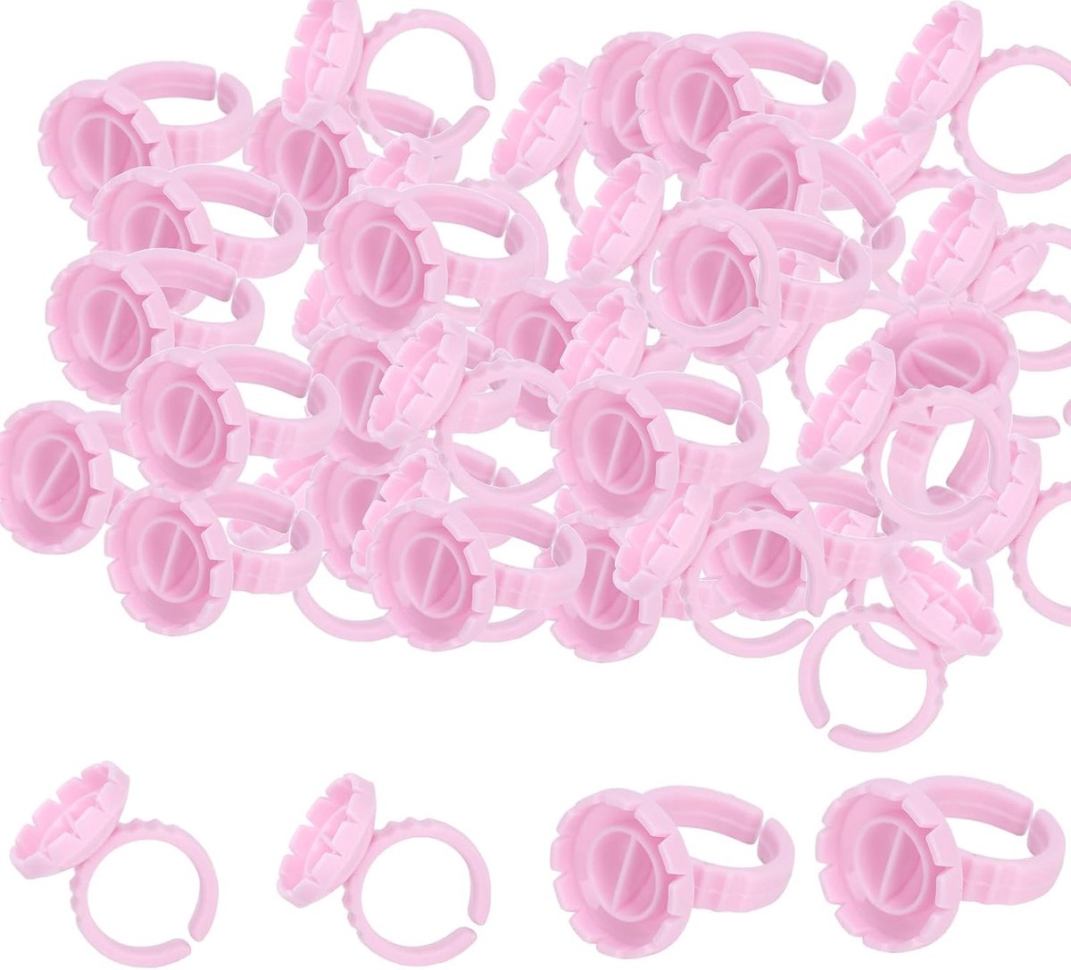 Ringen voor wimperverlenging, kleefdragers, kunststof wegwerp-ringen