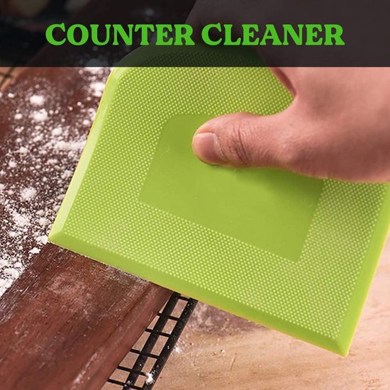 Bankschraper flexibel - SURDOCA 3 stuks BPA-vrije PE plastic kom schraper, scherpe rand en hoeken deegsnijder. Antislip keuken bakken spatel schraper, bakken Caking Lovers' Gift, kleur 36 — afbeelding 3
