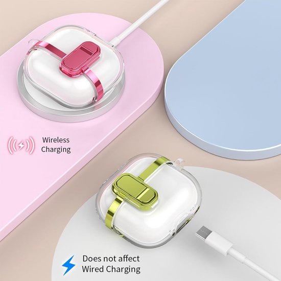 Transparant Hoesje voor AirPods Pro 2 DDT Roze — afbeelding 4