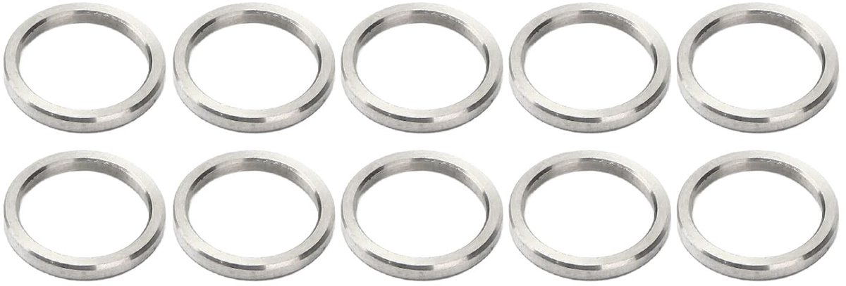 Pak van 10 Ringafstandsset RVS Binnendiameter 12 Mm Buitendiameter 15 Mm Hardware Ringen Assortimentsset(3515-0015-0020)