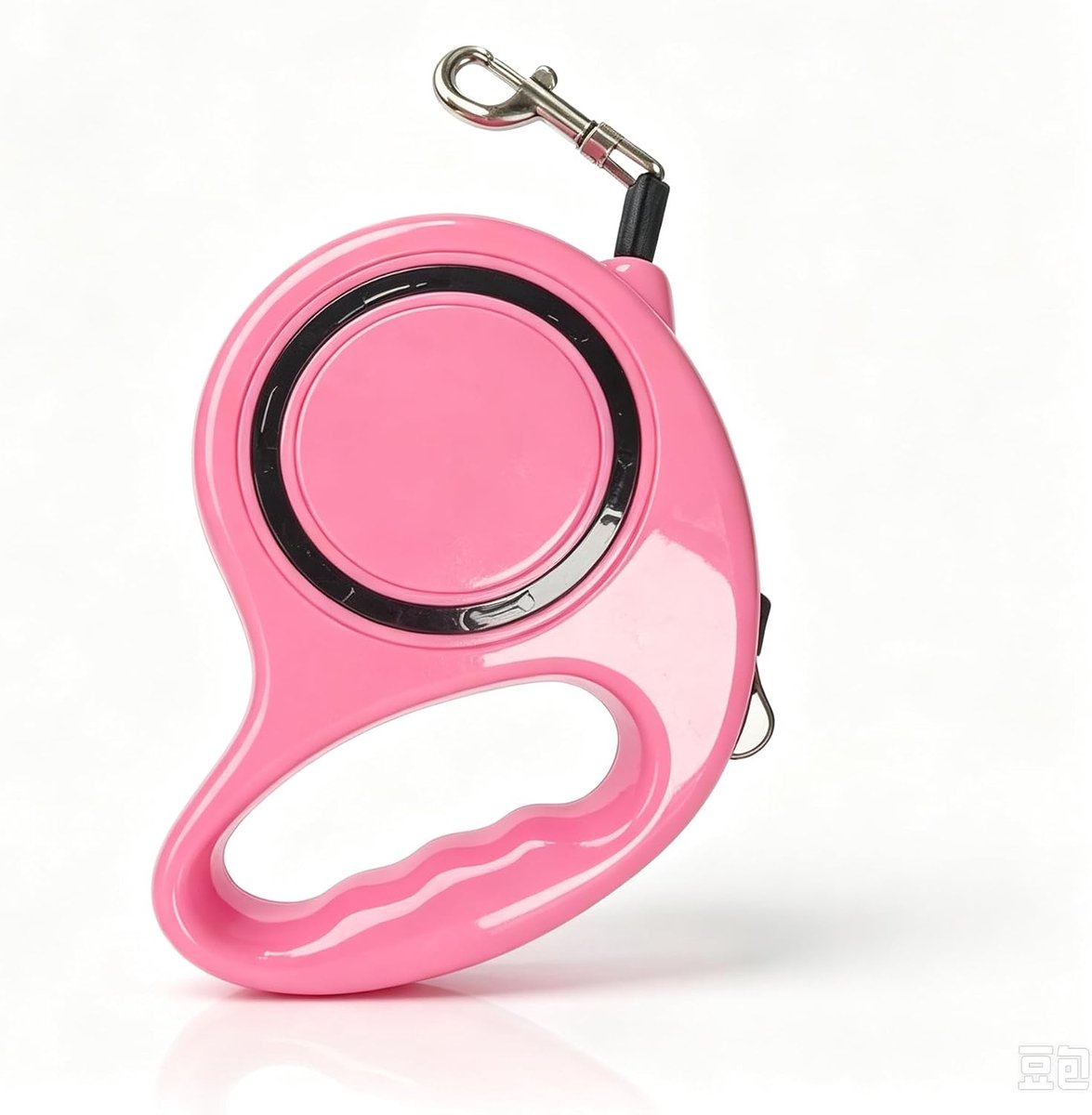 Rollijn voor honden, uittrekbaar, 5 m, roze, anti-slip handvat, kleine middelgrote honden, tot 15 kg, training, wandelingen, 1 stuk