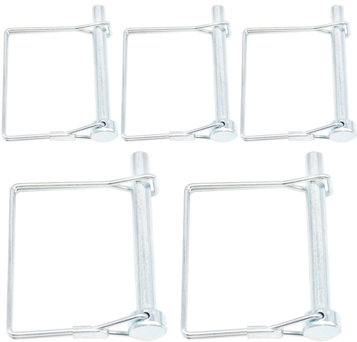 5 stuks Rechthoeksplinten 8x70mm Schachtbevestigingspen Koppelingspin Koolstofstaalbevestigingssplint Bevestigingsbout Bovenscharnierbout voor boerderij-aanhangwagen, boerderij, tuin (FSX