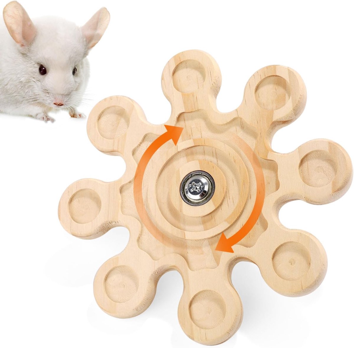 Speelgoed, Houten Chinchilla Kauw Speelgoed Hangend Chinchilla Speelgoed Chinchilla Kooi Accessoire voor Chinchilla Hamsters(Houtkleur)