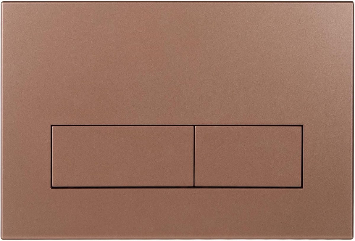 WC-Bedieningsplaat met Installatieframe & Duwknop, Compatibel met Geberit Sigma, UP300 en UP320 Series, Spoelplaat met Dubbele Spoeling Functie (Brons)