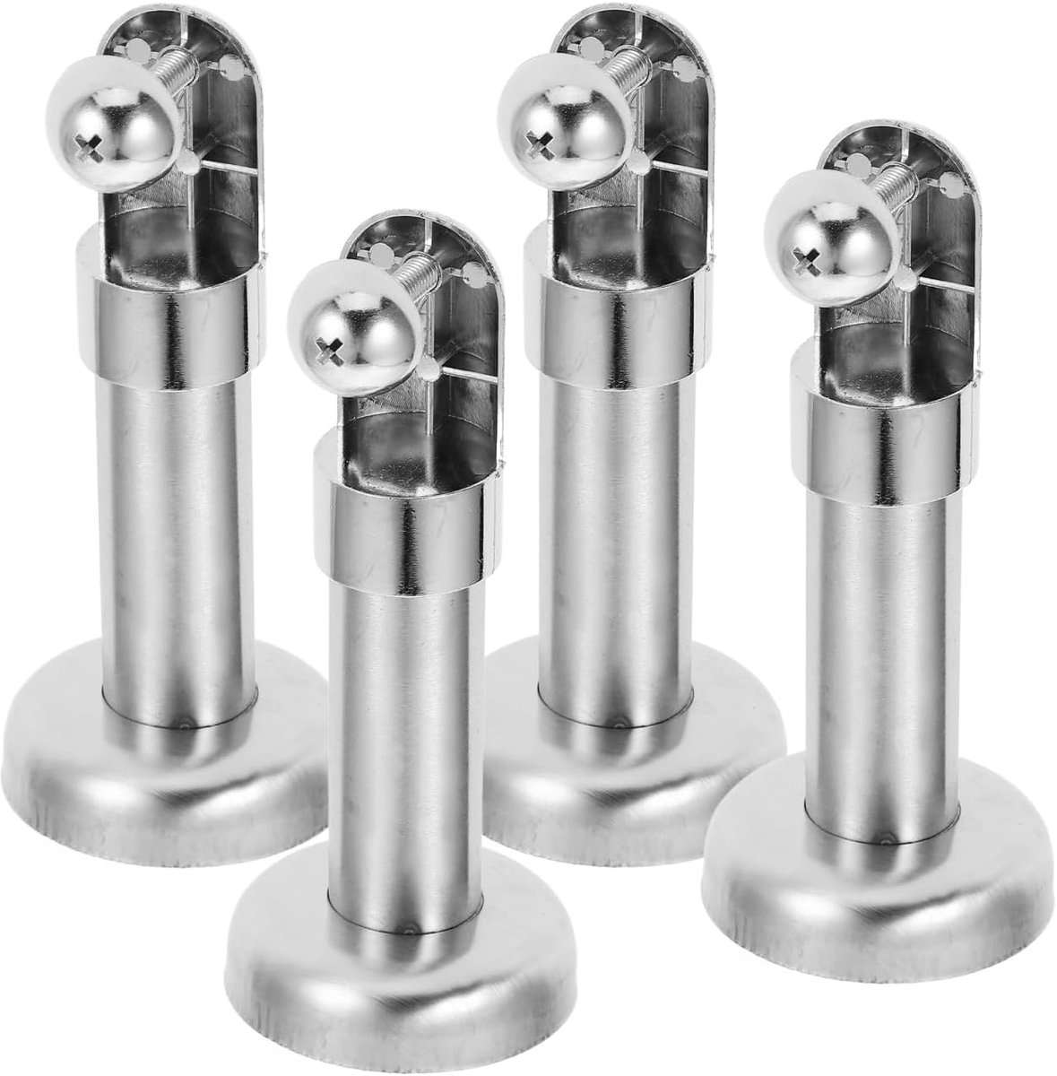 4 stuks badkamerscheidingswand, accessoires, roestvrij staal, scheidingswand, hardware, openbaar toilet, scheidingsvoet, badkamer, steunvoet, steunpoten voor toiletcabines, toiletten