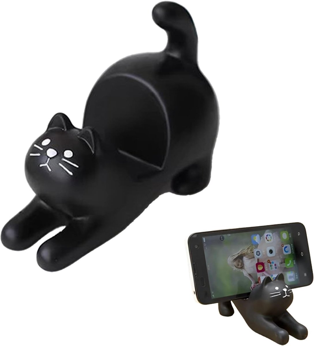 Telefoonhouder voor katten, telefoonhouder, huisdiertelefoonhouder, zeer schattige telefoonhouder, zodat je je kunt concentreren op het proeven van levensmiddelen (katten)