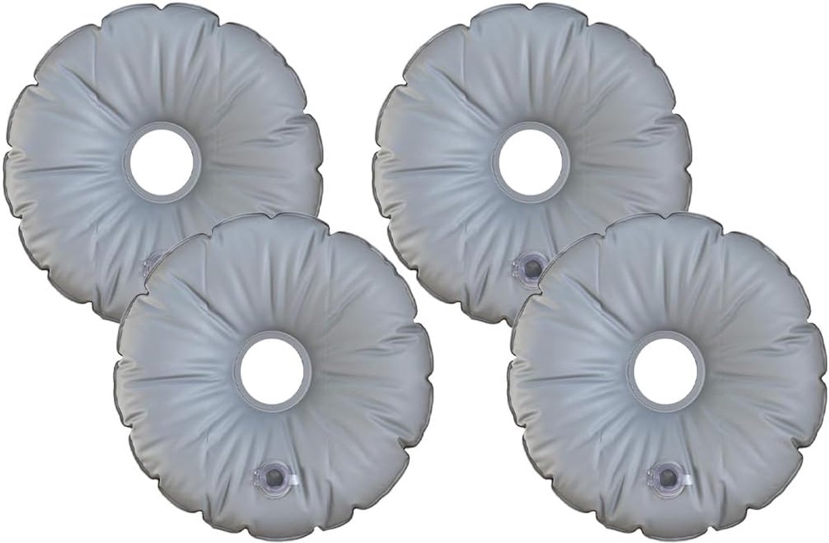 4 stuks watergewichtzakken, slanggewicht, gewichtszak, ronde vlaggen, gewichttas, draagbare opvouwbare ronde paraplu, opvouwbaar, voor parasolstandaard, voor 10 liter, zand of water
