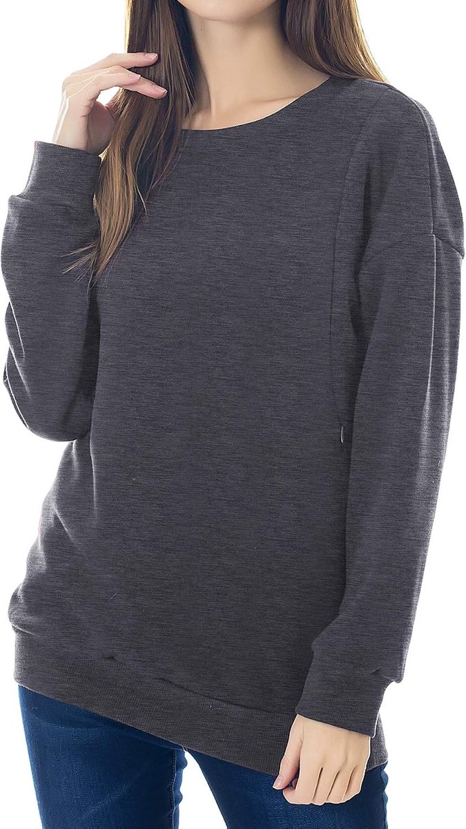 Fleece Zwangerschap Verpleging Sweatshirt Lange Mouwen Borstvoeding Tops