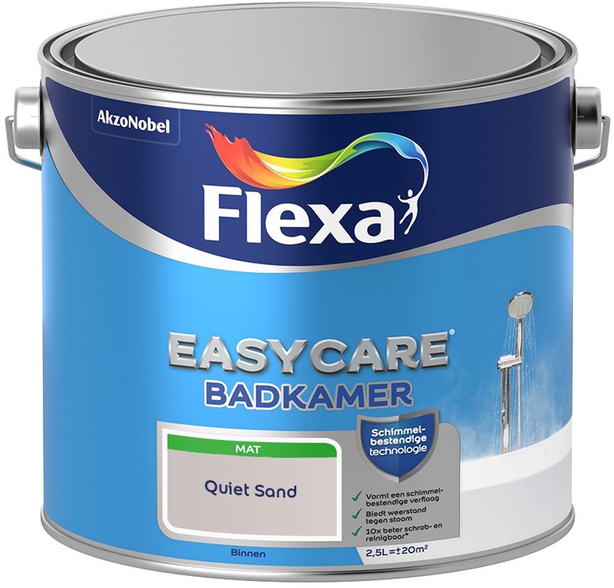 Flexa - Easycare Badkamer - Quiet Sand - 2,5 L - Kleur Van Het Jaar 2027
