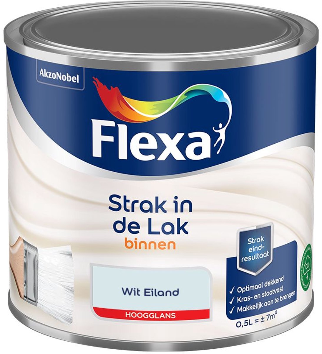 Flexa - Strak In De Lak Binnenlak Hoogglans - Wit Eiland - Mengverf - 500 Ml