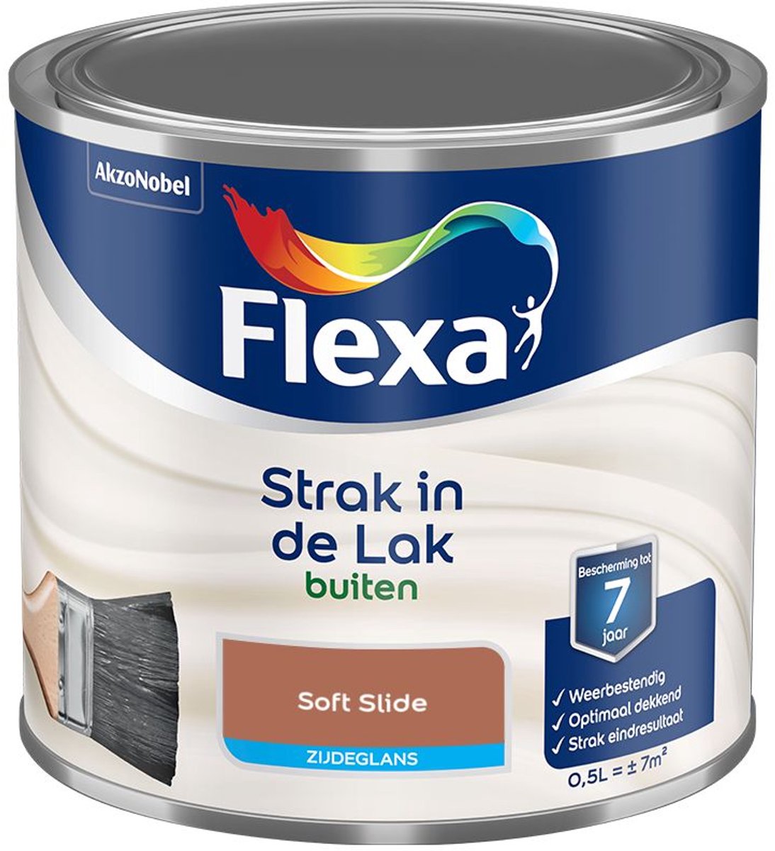 Flexa - Strak In De Lak Buitenlak Zijdeglans - Soft Slide - 500 Ml - Kleur Van Het Jaar 2027