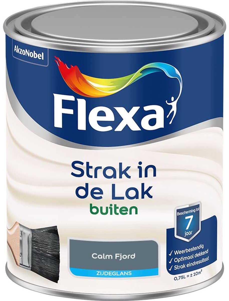 Flexa - Strak In De Lak Buitenlak Zijdeglans - Calm Fjord - 750 Ml - Kleur Van Het Jaar 2027