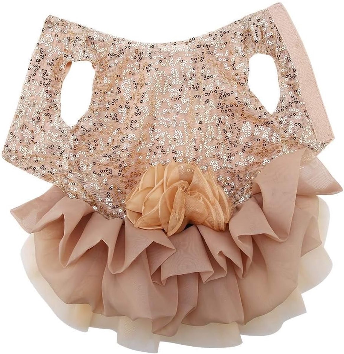 Elegante Hondenjurk voor Trouwerij met Pailletten en Bubbelrok voor Kleine Honden en Puppies