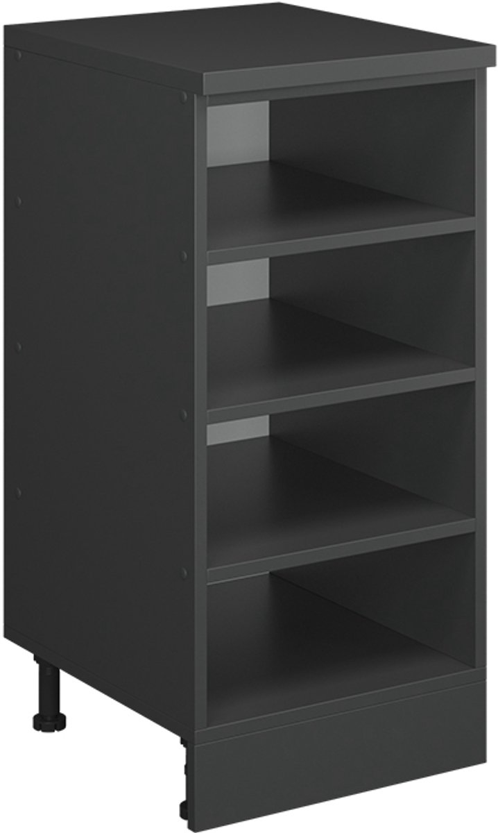 Vicco Keukenkast voor schuine wand R-Line, Antraciet/Antraciet, 40 cm zonder schuine zijde, open