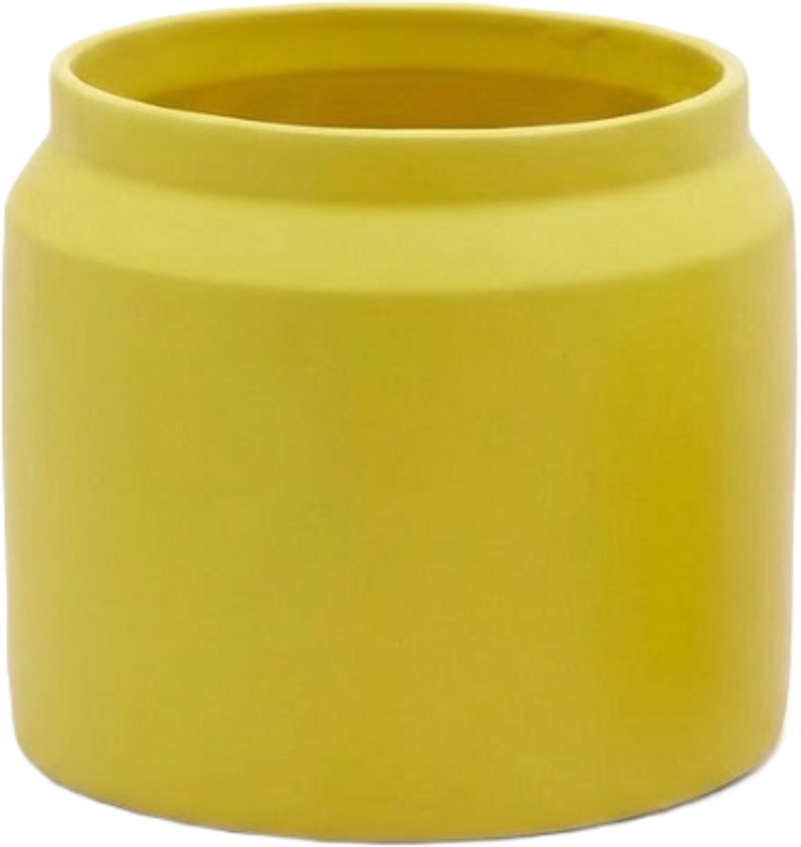 EDG - Bloempot - Keramiek - geel - D25 x H21,5 cm - Opening 16,5 cm