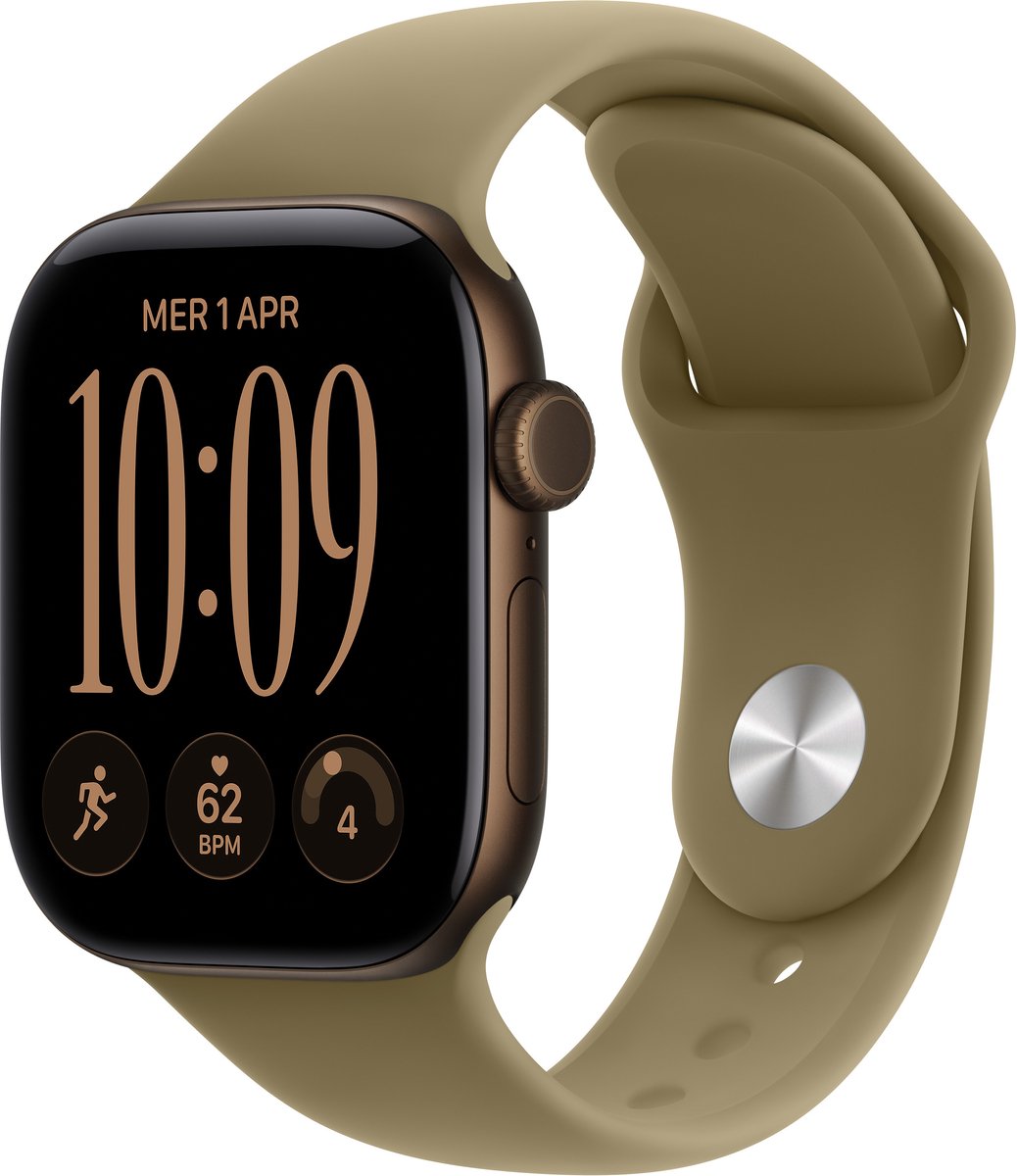 Apple Watch Series 12 - Wifi - 42 mm - Donkerbrons - M/L