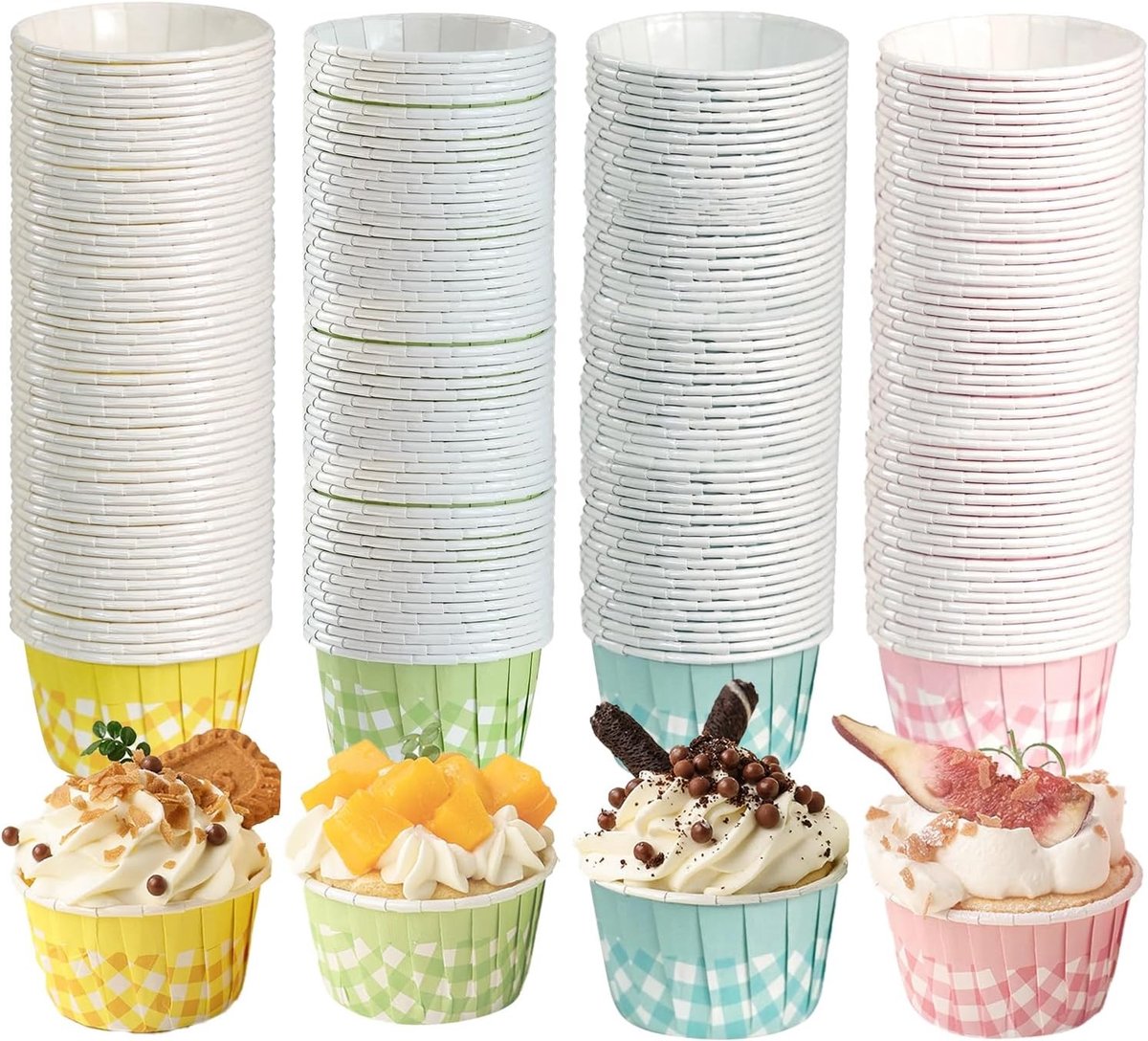 Muffin en cupcake vormpjes - 200 stuks papieren bakvormen voor heerlijke traktaties en desserts