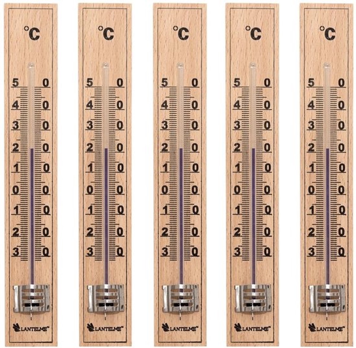 Multifunctionele Analoge Binnen- en Buitenklok met Houten Kwaliteit