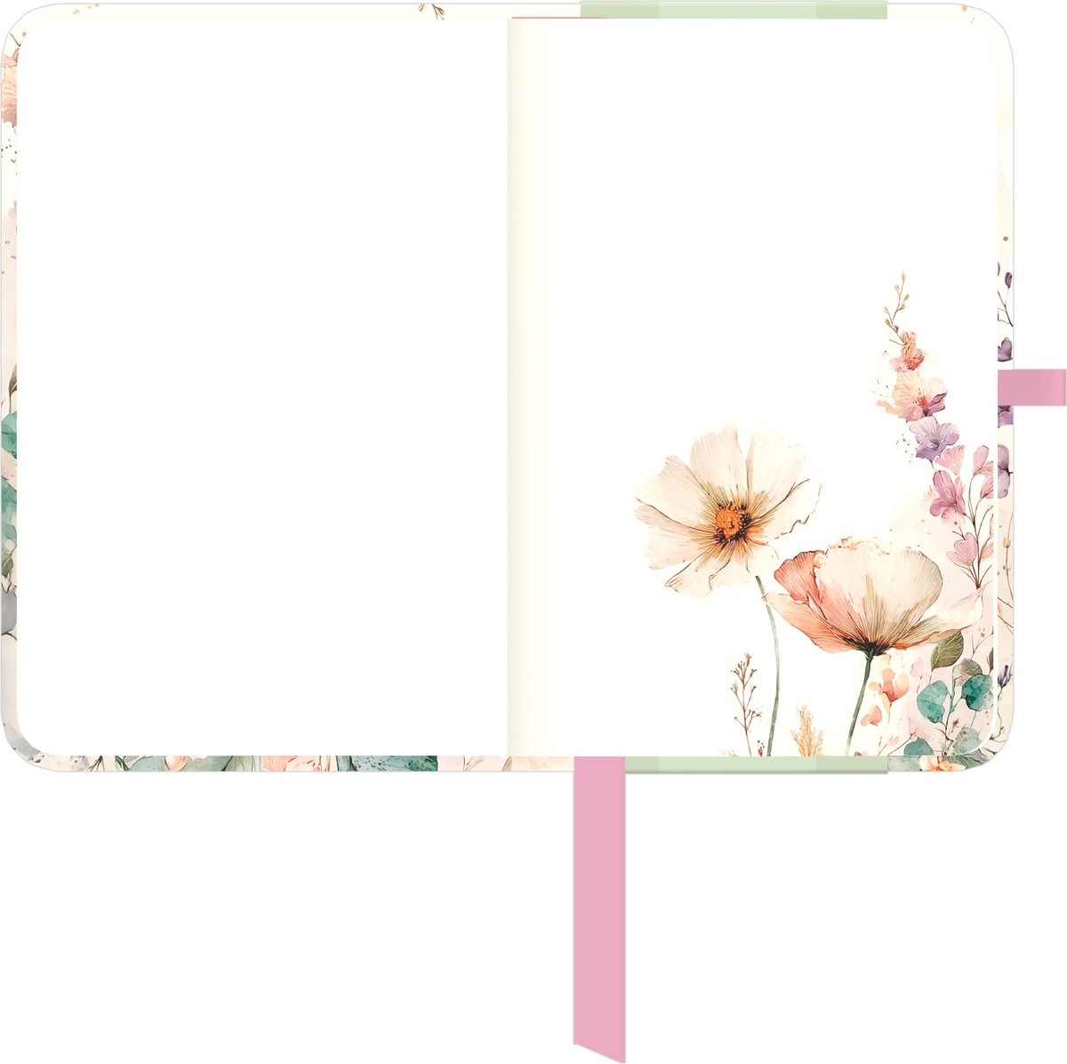 Taschenkalender 10x15 cm - bloemen-design - 4-talige kalender - ideaal voor onderweg - ShopVlot