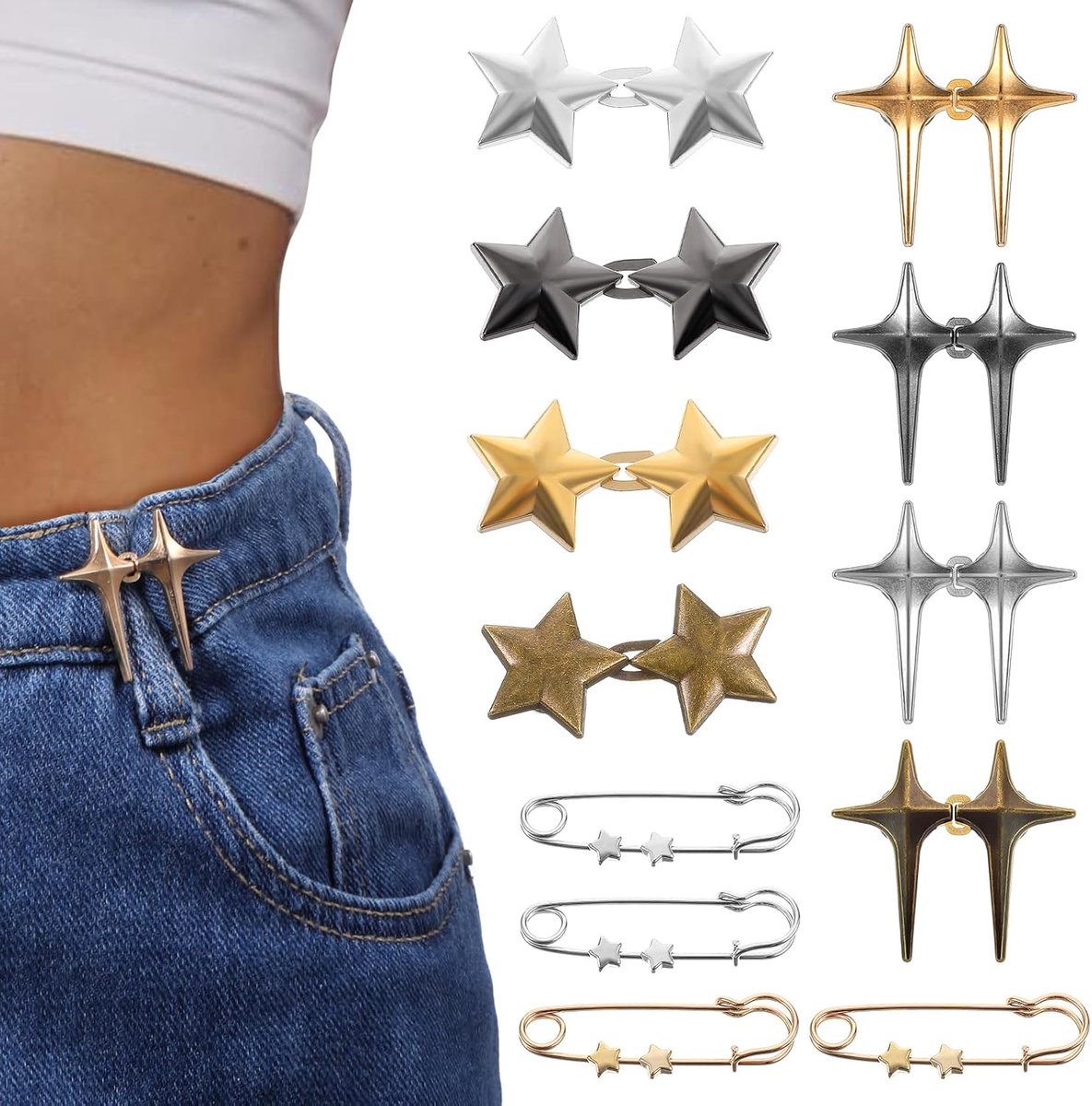 10 paar broekbanden strakker maken broek strakker maken clip verstelbare broek strakker maken voor broeken jeans dames rok zonder naaien