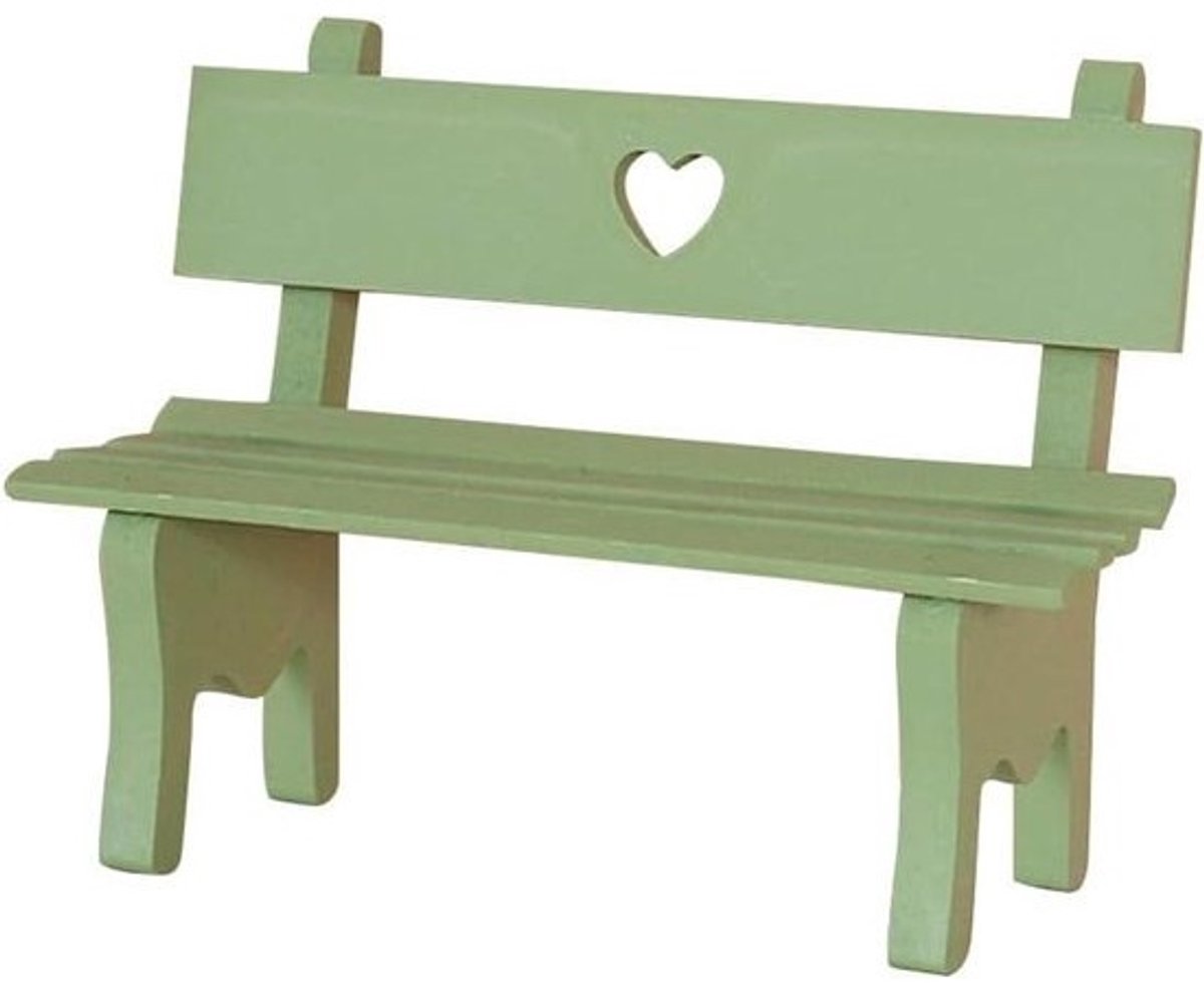 Tuinbank Strantstoel Decoratief Houten Bankje | Buiten Accessoires | Mini Bamboe Bank | Poppenhuis Decoratie | Slaapbank & Straatbank | Handgemaakt van Hout | Voor Binnen & Buiten | Model 1