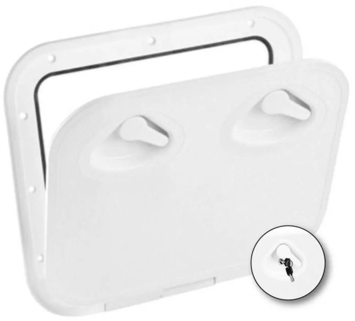 Nuova Rade Middellijnluik Met Slot 380x380 Mm Wit