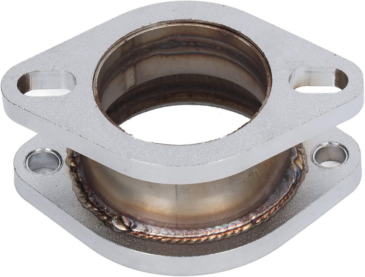Uitlaatverlengflensadapter 2,5 Inch tot 3 Inch, CNC-gefreesd Zacht Staal voor Auto's, Middenbreedte 4,1 Inch en 3,9 Inch, Verbeterde Geluidskwaliteit en Prestaties
