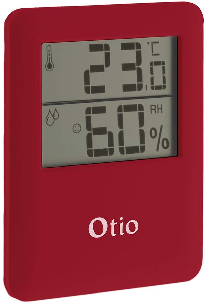 Thermometer magnetisch - rood - digitaal display - nauwkeurige temperatuurmeting - ShopVlot