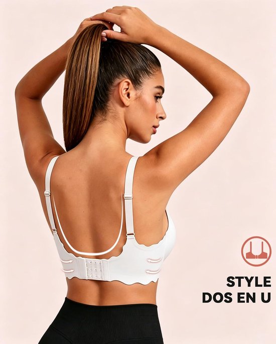 Beha zonder beugel dames Jelly Bra naadloze bralette V-hals push-up golvende rand ademend zomer zacht comfort ondergoed voor grote borsten sterke grip — afbeelding 5