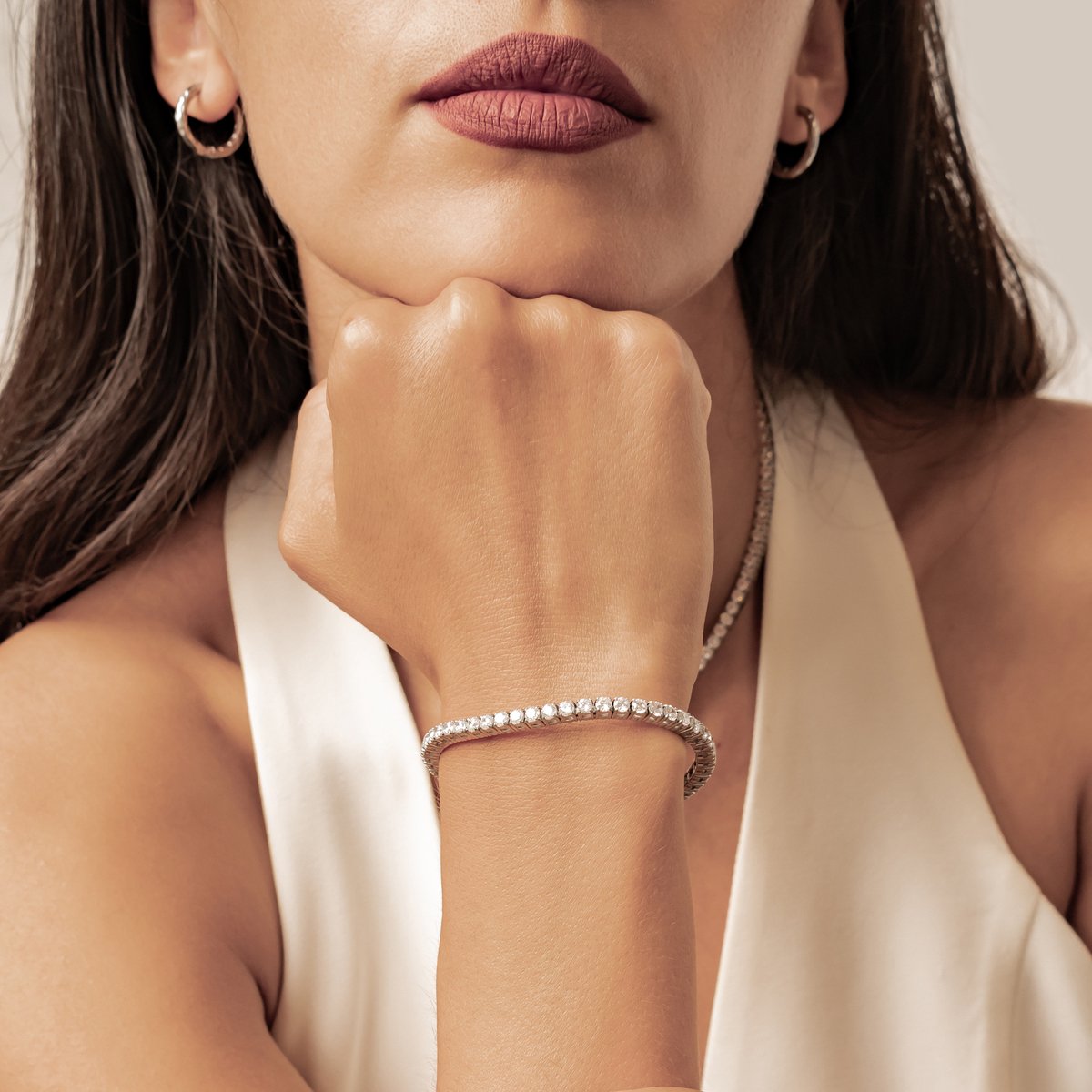 Hey Happiness Tennisarmband Dames - RVS 18K Goud Verguld - Cubic Zirconia Armband - Waterproof - Verstelbaar - Cadeau Voor Haar