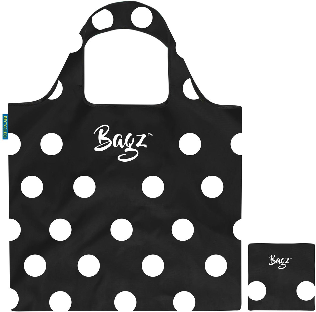 Bagz White Dots Opvouwbare Boodschappentas