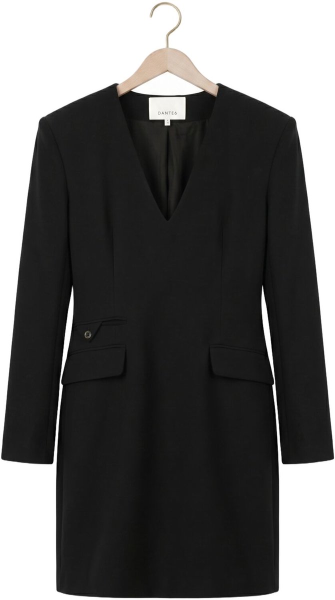 DANTE6 Avril Blazer Dress Dames - Jurk - Zwart - Maat L