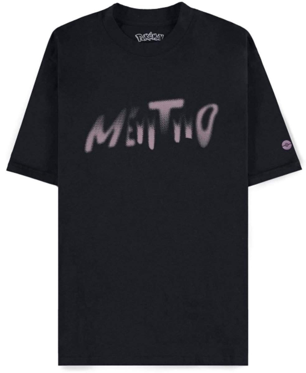 Pokémon - Mewtwo (Loose fit) Unisex Tshirt - L - Zwart