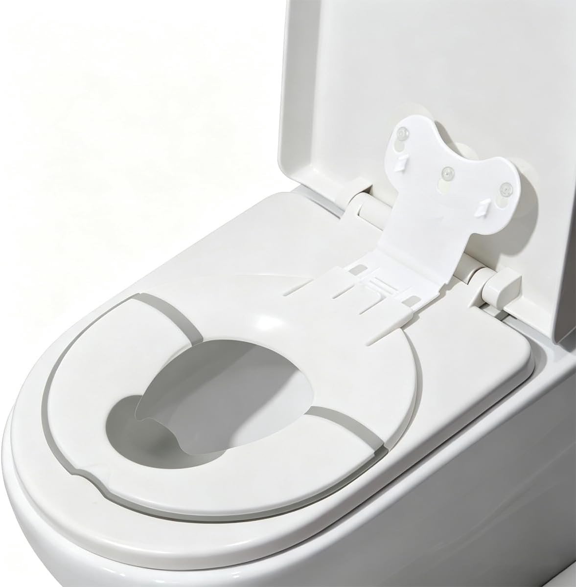 Vouwbare Toiletbril voor Op Reis, Draagbare Toiletbril met Zachte Rubber Urinebarrière en Zuignap, Verstelbare Lengte, Ideaal voor Camping en Buitenactiviteiten
