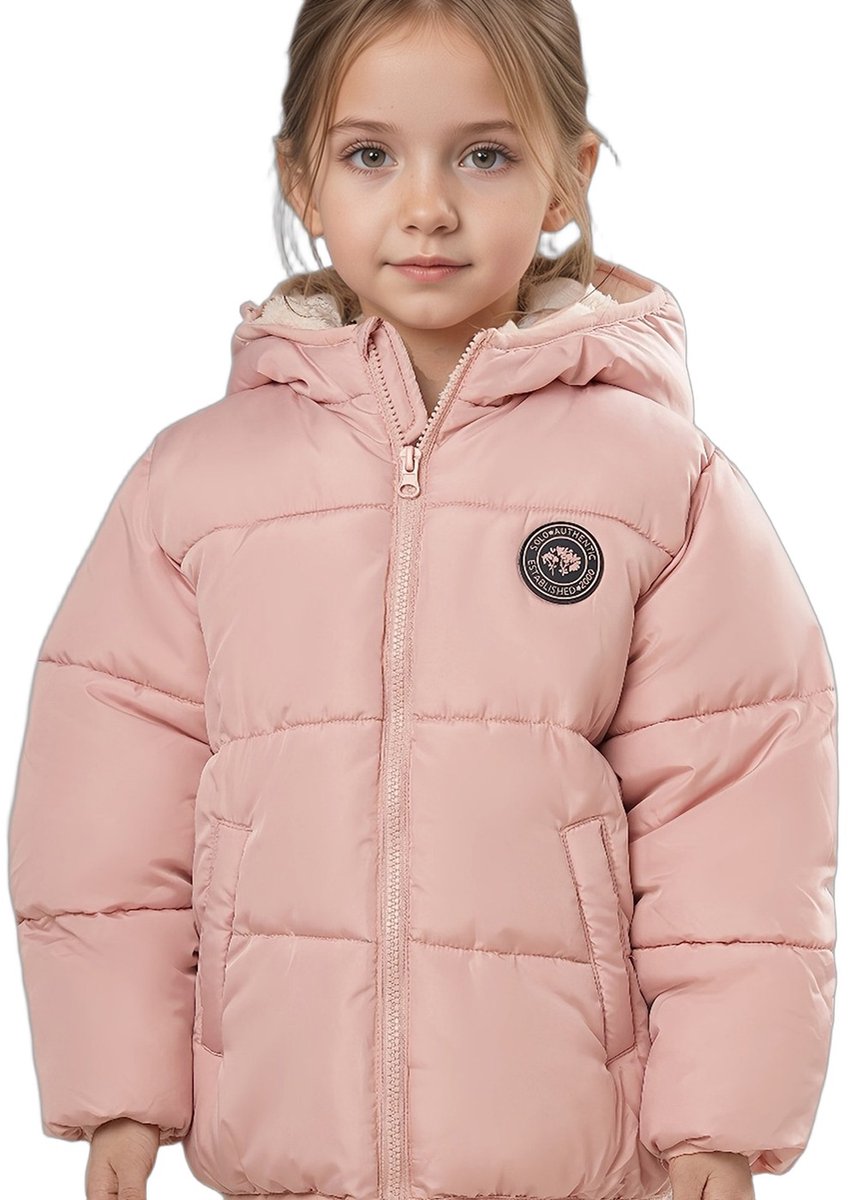 Currero Winterjas Parka Meisjes Lange Jas Meisje Wintermantel Overjas Gewatteerd Waterdicht Winter Stijlvol Mantel Kinderen 4 Jaar Roze