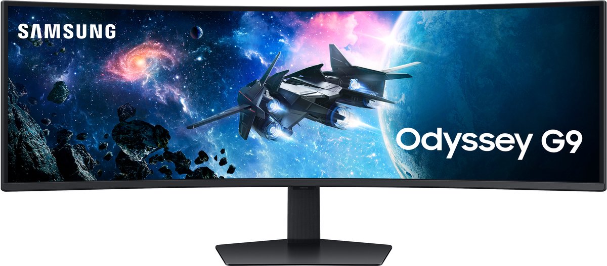 Bol.com Samsung Odyssey G9 LS49CG954EUXEN - DQHD QLED Ultrawide Curved Gaming Monitor - 240Hz - 49 Inch aanbieding
