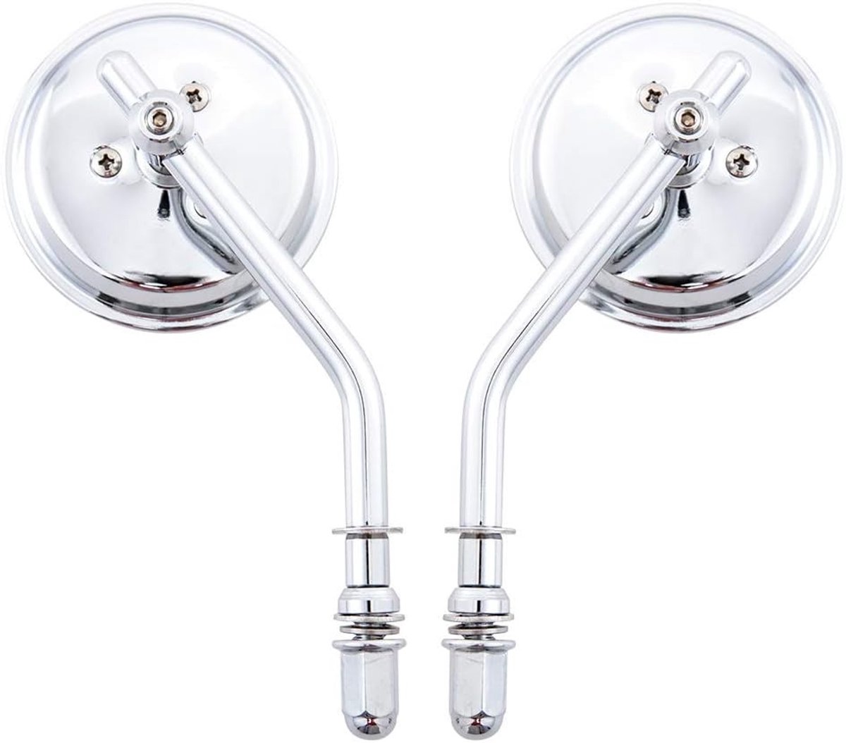 Zijspiegel voor Motorfiets 8mm Achteruitkijkspiegel voor Bobber, Chopper en Old School 1982-2018 - Duurzaam, Verstelbaar en Stijlvol