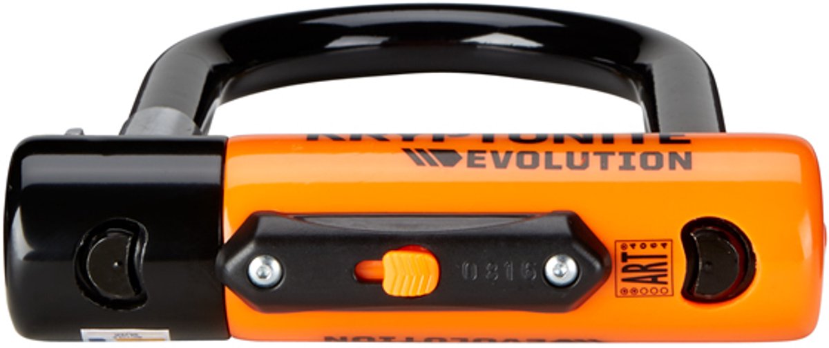 Kryptonite Evolution Mini-7 Beugelslot met Kabel – Fiets – ART-2 Slot – Beugelslot (Elektrische) Fiets – 17,8x8,3 cm - Kabel 120 cm lang – Oranje/Zwart – foto 7