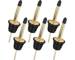 Set van 6 RVS Giettuiten met Rubber Seal voor Olie, Genever en Sauzen - Perfect voor Bar en Pub