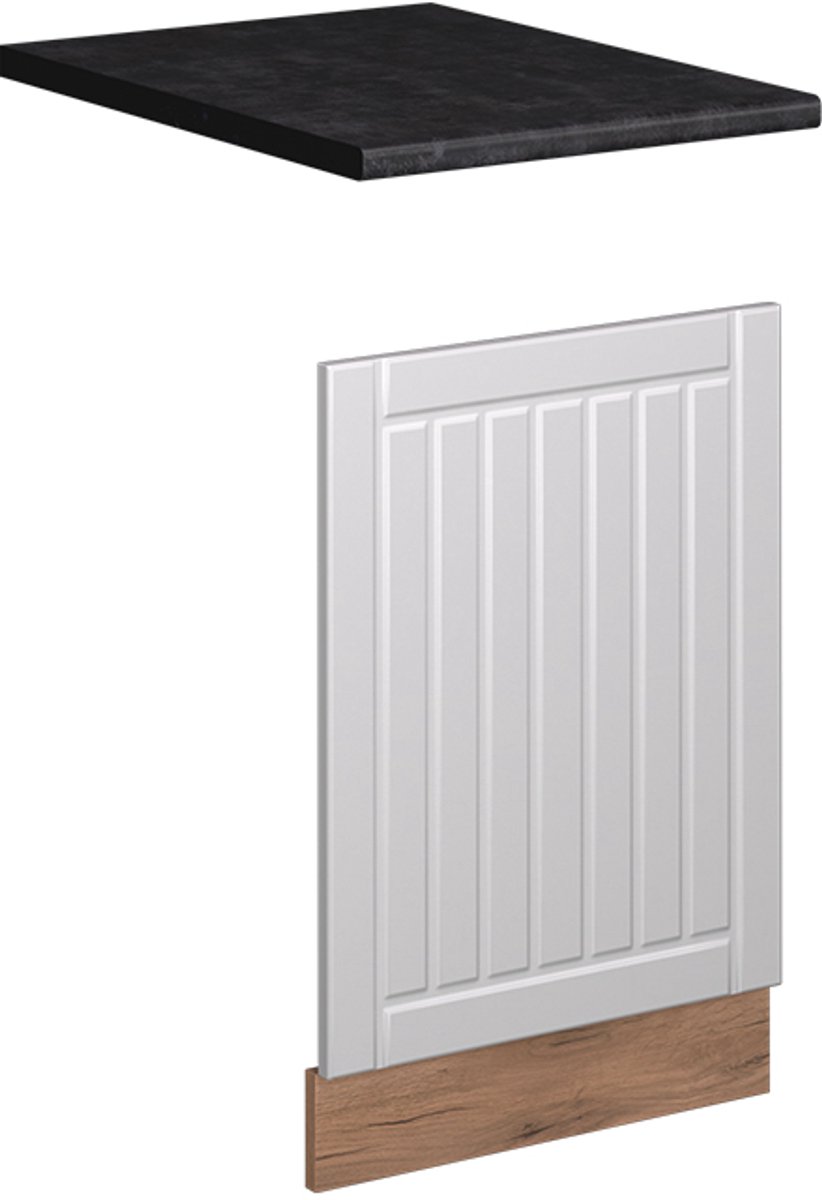 Vicco Frontpaneel Fame-Line, Wit Landhuis/Goudkleurig Eiken, 45 cm, WB Antraciet